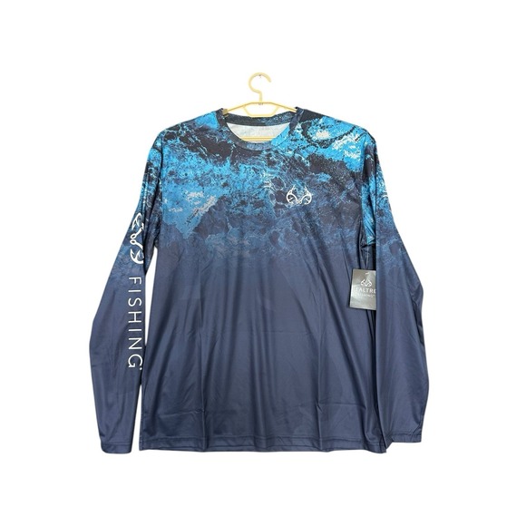 Reeltree Fishing‎ Shirt Blue Mens Size XLarge Long Sleeve Colosseum - Picture 1 of 7
